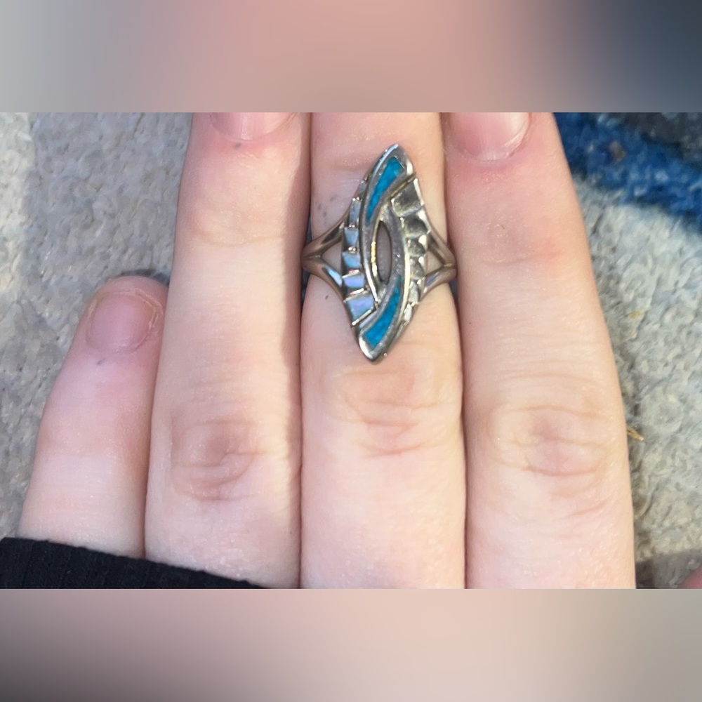💙🤍Silver & Turquoise Vintage Ring🤍💙